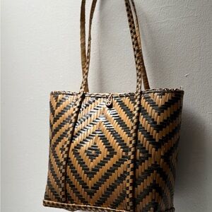 Palawan Indigenous Medium Black Woven Tote Bag
